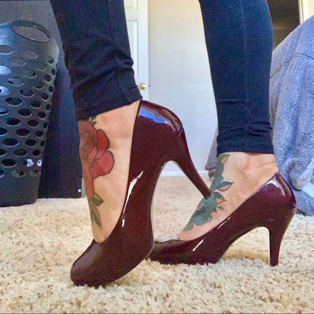 Burgundy Madden Girl Pumps